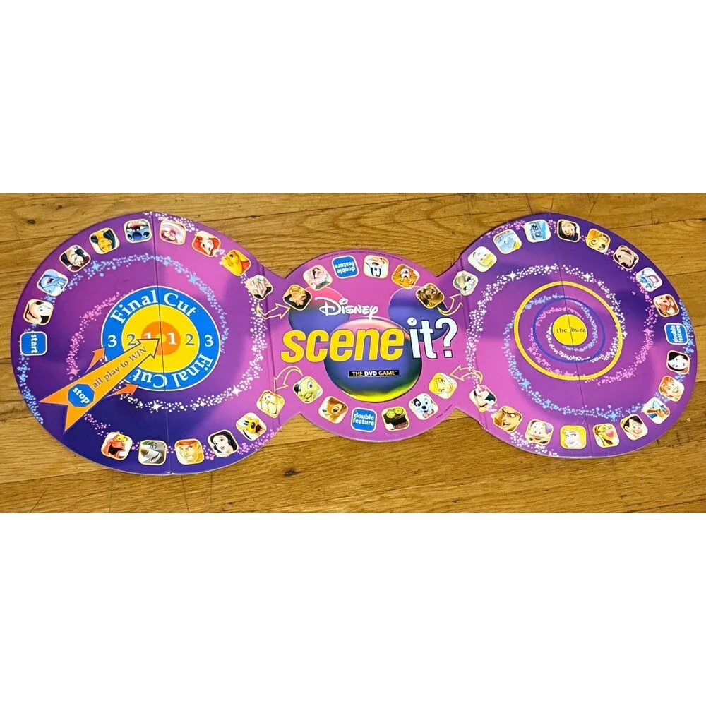 Disney Scene It DVD Game Collector Tin Disney Pixar Trivia Board Game VTG 2004